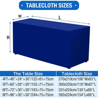 Nappe personnalisée de 6 pieds avec logo imprimé, housse de table pliante ajustée, couverture de table pour stand d'exposition