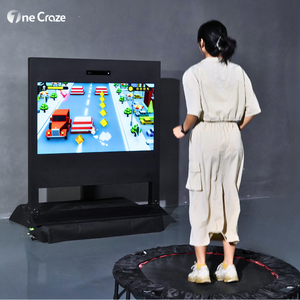Mur de projection métallique commercial avec projecteur intégré, système interactif de mouvement sportif AR pour trampoline, pour aire de jeux intérieure pour enfants - Product Image 4
