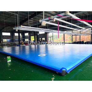 Grand tapis de <span class=keywords><strong>gymnastique</strong></span> gonflable en PVC, <span class=keywords><strong>matelas</strong></span> à air épais avec pompe à air imperméable - Product Image 5