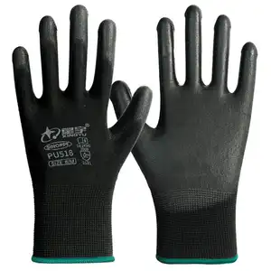 Anti-slip Anti-static Glove Knitted Nylon Polyester Latex Coated Safety Gloves