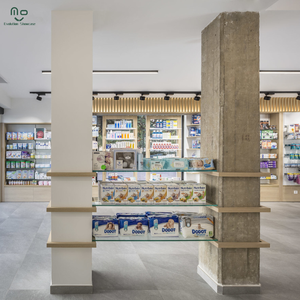 Étagères de pharmacie en bois avec éclairage LED, support en verre écologique pour magasin de médicaments et mobilier de pharmacie – Meilleures ventes - Product Image 4