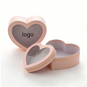 Factory Direct Customizable <b>Pink</b> Heart-shaped <b>Gift</b> <b>Box</b> With PVC Window Elegant Ideal for Valentine's Day & Flower Packaging - Product Image 2