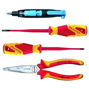 GEDORE - 2951770 VDE <b>pliers</b> <b>set</b> in case (4 pcs.) - EAN 4010886946527 ELECTRICITY AND ELECTRONICS TOOL <b>SETS</b> - Product Image 1