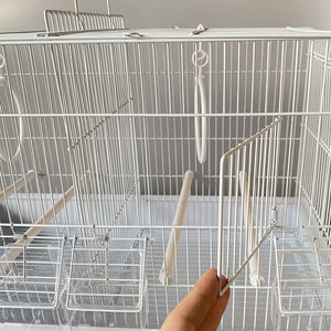 Fabrika toptan yeni tasarlanmış yüksek kaliteli 58*32*37cm çift alanlarda büyük kuş kafesi yetiştiriciliği kuş kafesi papağan kafesi - Product Image 5