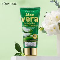 Nettoyant exfoliant pour le visage à l'aloe vera 100g, protecteur, doux pour la peau, rafraîchissant, non desséchant, mousse riche