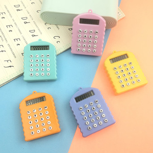 Mini Portable Calculator Pendant 8 Digits Battery Powered Keychain Gift Jewelry - Product Image 1