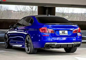 Parachoques de fibra de carbono para coche, parachoques trasero, difusor de estilo V, divisor de labios para <span class=keywords><strong>BMW</strong></span> F10 F18 520i 528i 530i 535i 525d <span class=keywords><strong>530d</strong></span> 535d <span class=keywords><strong>M5</strong></span>, parachoques - Product Image 2