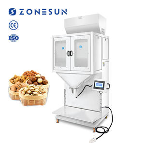 Machine de pesage et de remplissage semi-automatique ZONESUN ZS-HG200 à double trémie, grand volume, pour granulés, graines, soja, grains de café, céréales - Product Image 1