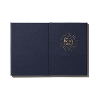 Porte-menu en cuir de luxe personnalisé OEM haut de gamme, à trois vues, avec porte-documents pour restaurant, bar, club