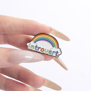 Leave Me Alone esmalte Pin nube <span class=keywords><strong>de</strong></span> dibujos animados cita divertida broche solapa insignia joyería regalo para amigos introvertidos a granel - Product Image 4