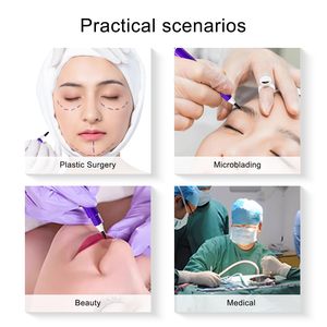 Custom Logo Surgical Tattoo Piercing Skin Marker Positioning Body Art <b>Pen</b> Skin Markers <b>Pen</b> Set With Rulers - Product Image 2