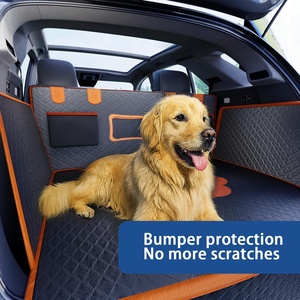 Sert alt köpek araba geri klozet kapağı PU deri su geçirmez çizilmez kargo Liner kaymaz evcil klozet kapağı arka koltuk gövde - Product Image 2
