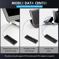 FIDECO Nvme M.2 Ngff Pcie Ssd adaptor kandang eksternal USB 2 in 1 penyimpanan campuran aluminium Laptop stok Disk aluminium CE FCC