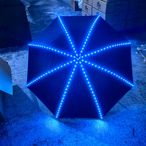 Sombrilla artesanal con luz LED, plegable, para exteriores, accesorio de escenario para bodas, fiestas y fotografía. - Product Image 3