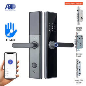 디지털 지문 인식 목재 도어락, 호텔, 가정 및 아파트용 원격 관리 및 클라우드 데이터 저장 기능 탑재 - Product Image 1