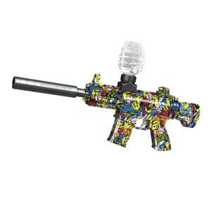 M416 tarzı Mini elektrikli jel topu Blaster tam otomatik ABS malzeme oyuncak tabanca için güvenli açık eğlenceli çocuklar için Graffiti tarzı - Product Image 2