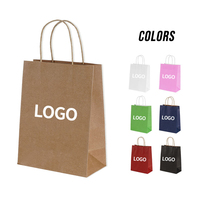 Khpack Custom Logo Gedruckte Kraft papiertüten Boutique Shopping Geschenk verpackung für Lebensmittel Pizza Großhandel Schwarz Braun Papiertüten