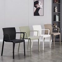 Chaise de salle à manger moderne en plastique épaissi avec dossier pour la maison, les restaurants, les balcons extérieurs, les hôtels, les cafétérias, les écoles et les chantiers de construction
