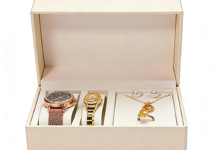 Hot Sale Protective Rectangle <b>Watch</b> Box Necklace Ring Jewelry <b>Set</b> Flip PU Leather <b>Watch</b> Gift Box for Packaging - Product Image 3