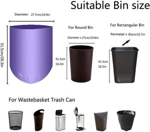 In the Trend Disposable Square Bottom High Strength PE Trash <b>Bags</b> for Household and Commercial Waste - Product Image 5
