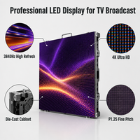 Écran LED de location P1.25 à pas fin, 4K UHD, haute fréquence de rafraîchissement 3840Hz, boîtier en aluminium moulé sous pression pour studio TV et diffusion