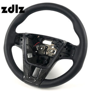 <span class=keywords><strong>Volant</strong></span> en <span class=keywords><strong>cuir</strong></span> pleine fleur pour Volvo S40 S60 S80 S90 V40 V60 V70 V90 XC40 XC60 XC90, personnalisé en fibre de carbone - Product Image 3