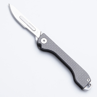 Non. 24 lames de couteau jetables stériles en acier inoxydable, couteau utilitaire, couteau de poche EDC
