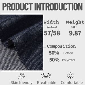 Cổ Phiếu Bán Buôn Denim Vải Chất Lượng Cao Polyester Chất Liệu Cotton Bền <span class=keywords><strong>Twill</strong></span> Denim Vải Cho Quần Jean Áo Khoác Bảo Hộ Lao động - Product Image 2