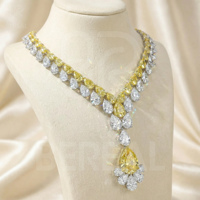 Conjunto de Collar y Pendientes de Oro 18K Personalizado con Moissanita VVS, Cadena de Plata 925 con Diamantes de Moissanita Cultivados en Laboratorio, Joyería para Mujer