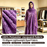 Vente en gros usine – Chiffon jacquard teint 100 % polyester léger, respirant, séchage rapide, pour écharpes et vêtements pour garçons et filles