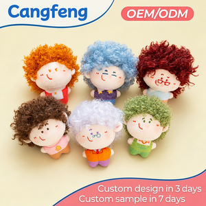 Venta al por mayor de fábrica OEM ODM: Llavero de <span class=keywords><strong>peluche</strong></span> de personaje miniatura con <span class=keywords><strong>pelo</strong></span> rizado realista, muñeco de <span class=keywords><strong>peluche</strong></span> suave para colgante de bolso, regalo terapéutico - Product Image 1