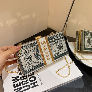 Bolso de Mano de PU para Mujer, a la Moda. Con decoración de cadena. Bolso de Mano de Diseño de Lujo. - Product Image 5