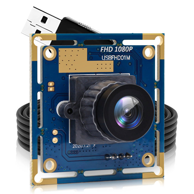 ELP High Speed 100FPS 60FPS USB Camera Module HD 1080P OV2710 CMOS Mini UVC Webcam with 2.1mm Wide Angle Lens ELP-USBFHD01M-L21
