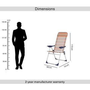 เก้าอี้พับได้เก้าอี้ชายหาดพับได้ทำจากเหล็กสำหรับกลางแจ้ง - Product Image 4