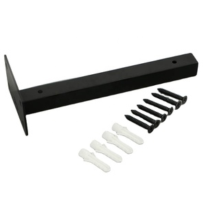 الثقيلة الحائط المعادن الصناعية الرف يدعم الأسود الحديد مربع رف معلق بين قوسين - Product Image 2
