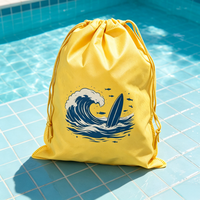 Sac à cordon robuste en non-tissé à motif de dessin animé, écologique, personnalisable en gros, pochette de rangement portable pour voyageurs, utilisateurs de salle de sport et vente au détail