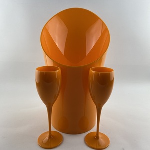 Seau à glace pour <span class=keywords><strong>champagne</strong></span> en acrylique orange 5L <span class=keywords><strong>Magnum</strong></span> - Product Image 2