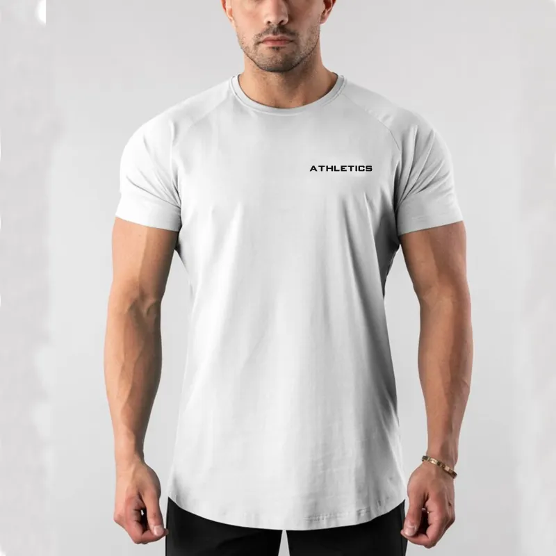 Custom Men Sports T Shirts 95 Cotton 5 Elastane T Shirt Top Quality