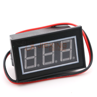 V56D Voltmeter Digital sepeda, pengukur tegangan Digital tahan air DC 4.5-150V 12/24/36/48V Volt 0.56 "LED Panel Meter kecil sepeda motor sepeda merah