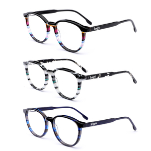 Montures <span class=keywords><strong>de</strong></span> lunettes incassables avec logo personnalisé, lunettes <span class=keywords><strong>de</strong></span> <span class=keywords><strong>lecture</strong></span> rondes anti-lumière bleue <span class=keywords><strong>de</strong></span> luxe en acétate vintage pour femmes - Product Image 3