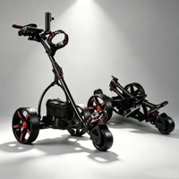 Chariot de golf électrique et télécommandé avec système de moteur double silencieux, best-seller en Europe, batterie au acide ou au lithium en option