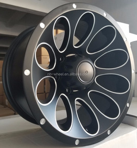 Jantes tout-terrain en alliage Wheelman 16 pouces pour SUV 4X4 - Nouvelle version améliorée Finition noire PCD 127/139,7 mm - Product Image 2