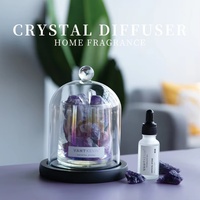 Difusor de Aromas con Cristal de Amatista en Caja de Regalo, Artesanía para Bodas, Regalos Empresariales y Recuerdos