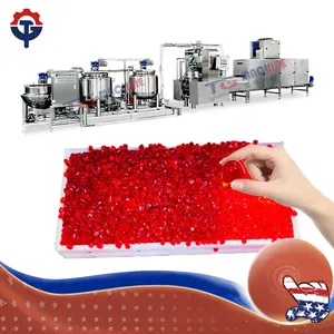 Máquina Automática De Fabricação De Urso Gummy Linha De Depósito Gummies Gelatina De Pectina 304 Aço Inoxidável