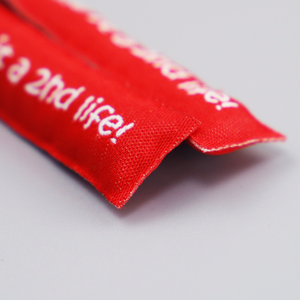 سحاب مخصص من القطن الصناعي المنسوج باللونين الأحمر والأصفر - Product Image 5