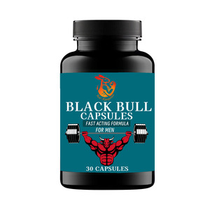 Capsules Black Bull avec Ginseng et Ashwagandha pour favoriser l'augmentation de la longueur, stimuler l'endurance et la puissance, formule à action rapide - Product Image 1