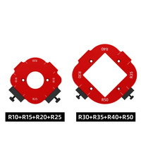 4 en 1 Routeur à bois Arcs Angle Positioning Template Corner Radius Routers R30-R50 Radius Jig Woodworking Positioning Tool