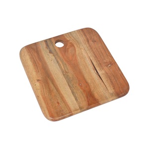 Planche à découper en bois d'acacia de forme carrée Planche à découper épaisse polyvalente pour servir les ustensiles de cuisine de la maison et du restaurant - Product Image 1