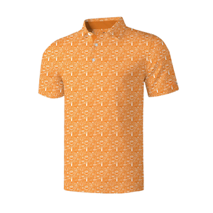 Polo de golf de haute qualité avec logo personnalisé, fermeture éclair 1/4, sublimation, coton 180 g/m², col, chemise d'Halloween pour hommes - Product Image 5
