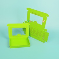Boîtes d'expédition de luxe en carton ondulé recyclables avec logo personnalisé imprimé, fenêtre transparente en PVC et estampage à chaud UV